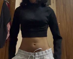 Black Cropped Zip-Up Long Sleeve Top