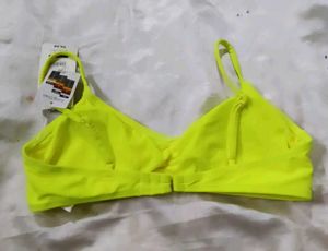 Neon Yellow Bikini Top