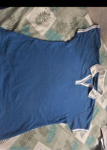Chic Blue Collared Polo Shirt
