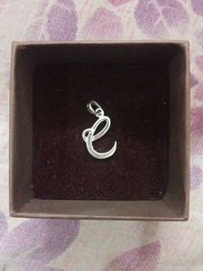 sterling silver Letter 'E' Pendant