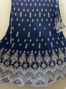 Elegant Navy Blue Embroidered Kurti