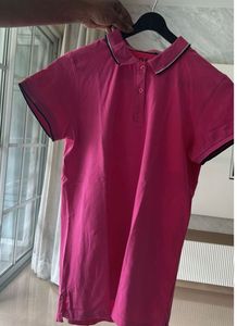 Hot Pink Collared Polo Shirt