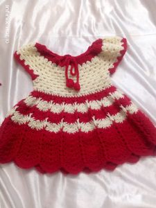 Woollen Baby Dress Set