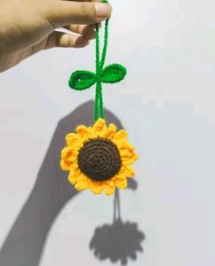 Crochet Sunflower Charm