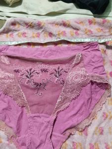 Embroidered Lace Trim Briefs