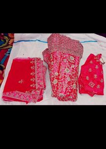 Red Embroidered Lehenga Choli
