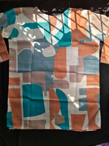 Abstract Print Cotton Kurta
