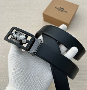 Coach Black Leather Belt with Horse Buckle
