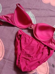 Pink Bra and Panty Set