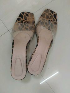 COMBO Leopard Print Transparent Flats