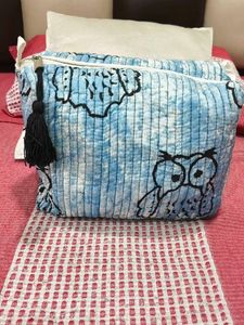 Cute Owl Print Cosmetic Pouch