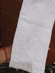 White Chikankari Pant