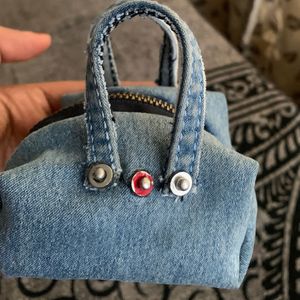 Denim Pouch with Zipper