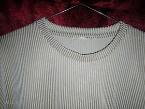 Textured Striped Short Sleeve Top