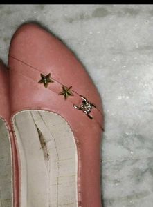 Charming Pink Ballet Flats(Star Embellishment)