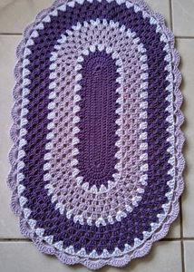 Handmade Crochet Oval Rug