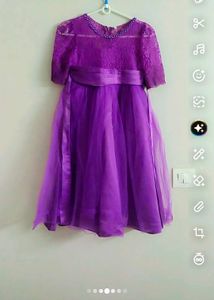 Stunning Purple Girls Party Dress