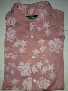 HIGHLANDERMen Slim Fit Printed Cut Away Collar Cas