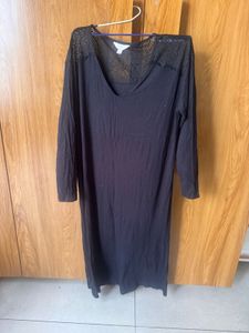 Mark and Spencer Black Lace Detail Nightdre