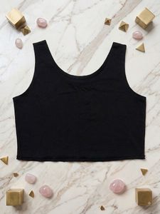 Black Crop Tank Top