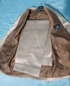 Men's Pinstripe Blazer(Beige Colour)