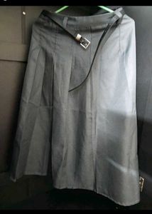 Pleated Skirt with Belt