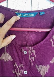 AVAASA Maroon Ikat Print Kurta brand new