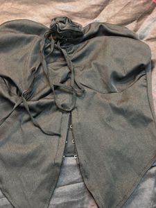 Chic Black Ruched Tube Top