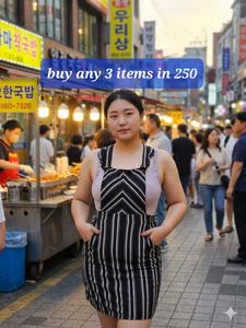 Striped Pinafore Dress (32 to 34 bust)
