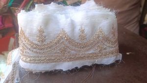 Lace, wichtra fabric lace with golden sequence wor