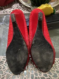 Amazing Party Wear Red Wedges EU39