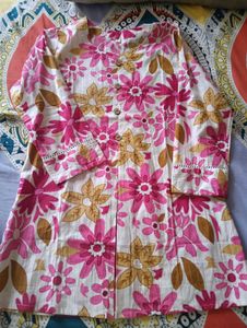 Floral Print Cotton Kurta
