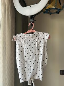 Polka Shirt With Knot