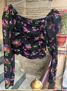 Tokyo Talkies Floral Ruched Top