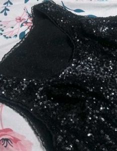 Sparkly Sequin Black &amp; White Dress
