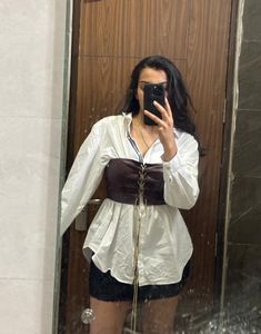 faux leather corset