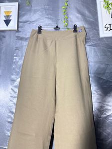 Khaki Wide-Leg Pants