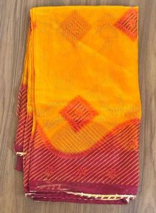 Red and Light orange Saree