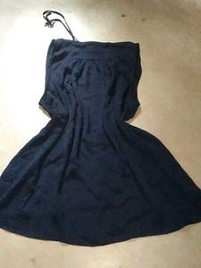 Navy Blue V-Neck Tie-Up Sleeveless
