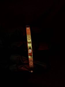 Gold Bangle with Crystals