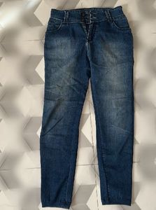 Dark Wash High-Waisted Jeans