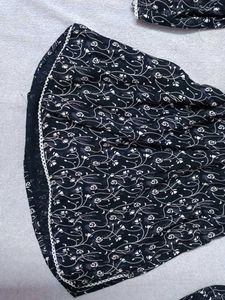 Black Printed short kurti