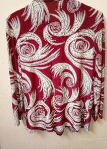 Maroon Flower Tshirt