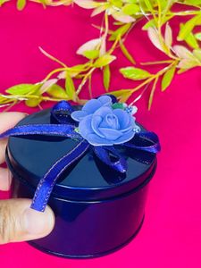 Vintage Purple Tin  storage Box