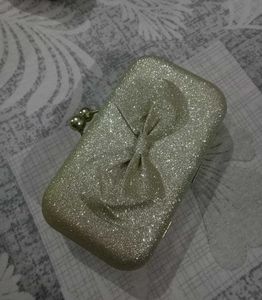 Sparkly Bow Clutch Bag