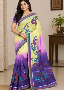 Stylish Embroidered Saree