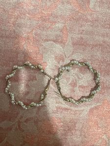Pearl Hoop Earrings