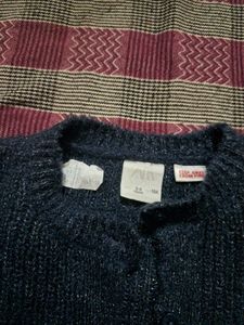 Zara Navy Sparkle Cardigan