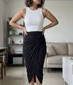 Black Drape Skirt