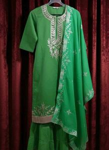 Beautiful green gotapatti sharara set!✨️